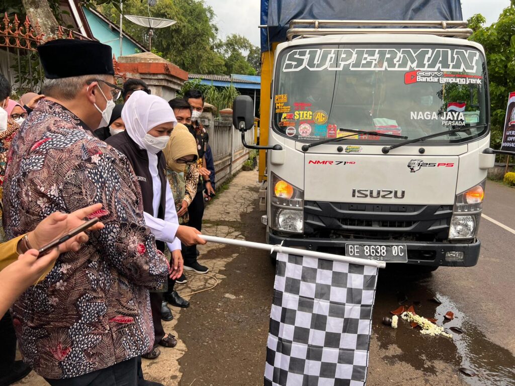 Prosesi Pelepasan Ekspor Kopi oleh Gubernur Jawa Timur, Khofifah