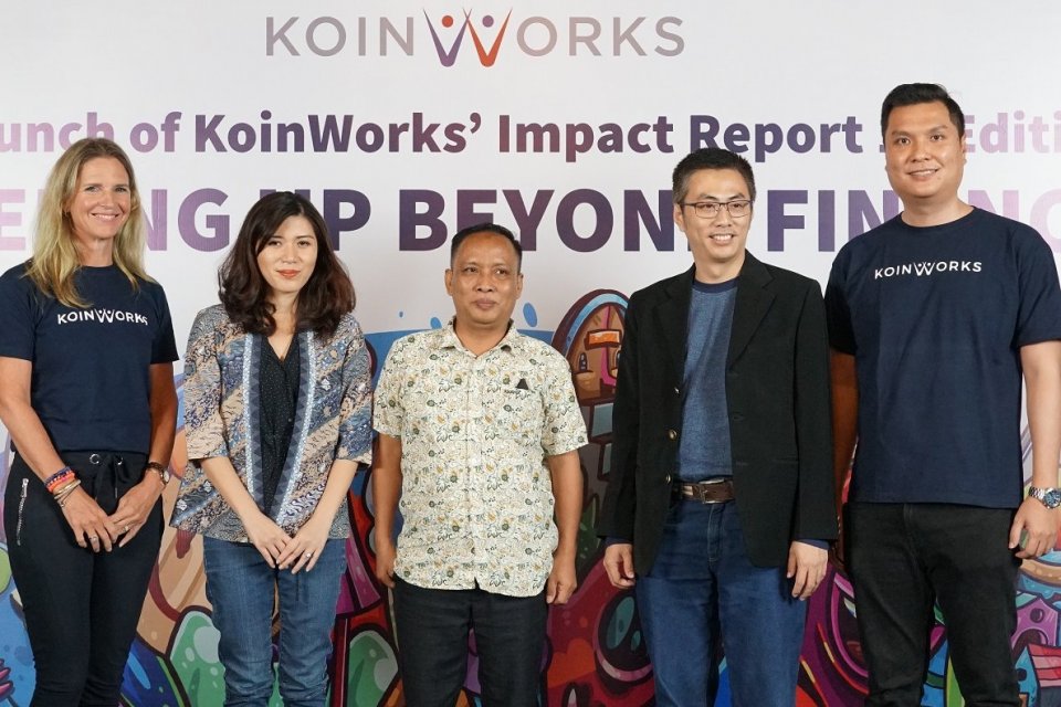 (Kiri ke Kanan) : Angelique Timmer, Senior VP & Impact KoinWorks; Avina Sugiarto, Partner East Ventures; Danang Sri Wibowo, Plt. Asisten Deputi Bidang Koperasi dan UMKM Kementerian Koordinator Bidang Perekonomian; Humprey, Chief of Strategic Office Wifkain; Bernard Arifin, Chief Operation Officer KoinWorks. (Dok. KoinWorks)