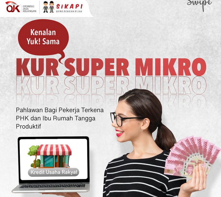 Pemerintah Indonesia terus mendorong UMKM pemula, kali ini menyasar korban PHK dan ibu rumah tangga yang bisa mendapatkan KUR bila memenuhi persyaratan. (IG @ojkindonesia)